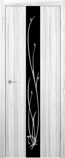 Двери межкомнатные экошпон STARK ST 13 Lacobel черный с рисунком - фото 3 - id-p134552290