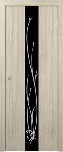 Двери межкомнатные экошпон STARK ST 13 Lacobel черный с рисунком - фото 6 - id-p134552290