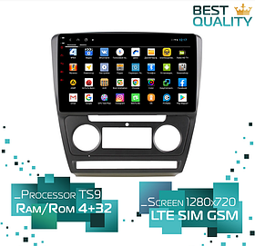 Штатная магнитола Parafar для Skoda Octavia A5 (2011-2013) на Android 13 +4G модем