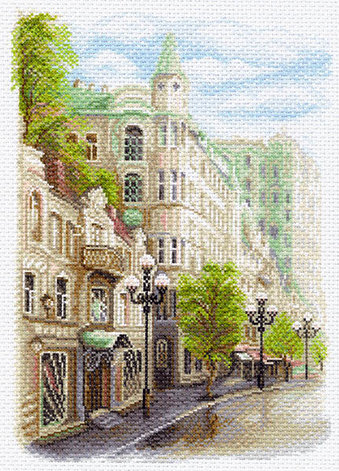 1557 Канва с нанесенным рисунком "Старый Арбат", фото 2
