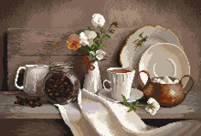1882 Канва с нанесенным рисунком "Кофейный аромат", фото 2