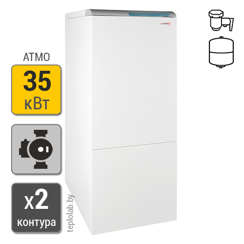 Газовый напольный котел с водонагревателем Protherm Медведь 40 KLZ