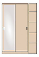 Шкаф 2-х дверный СШ-010.08(-01).Производитель Сапермебель. РБ