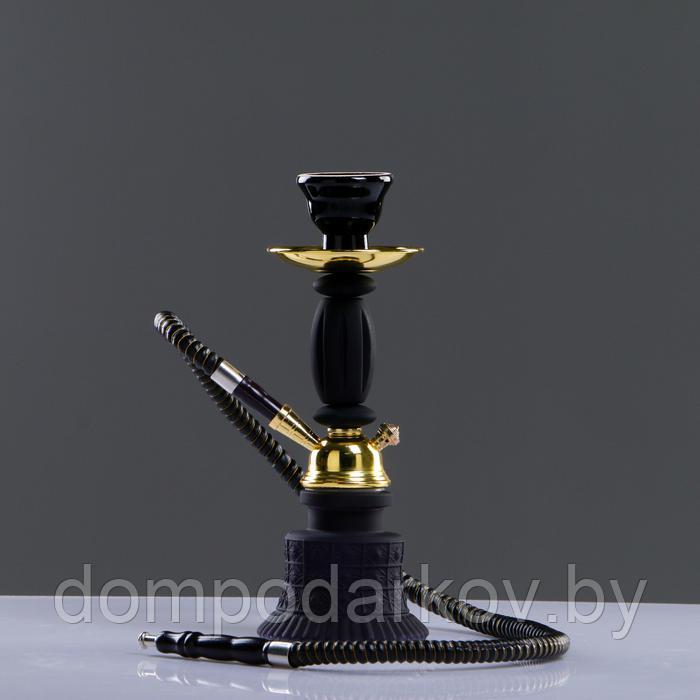 Кальян "Агра", 29 см, 1 трубка, черный с золотом - фото 1 - id-p134614034