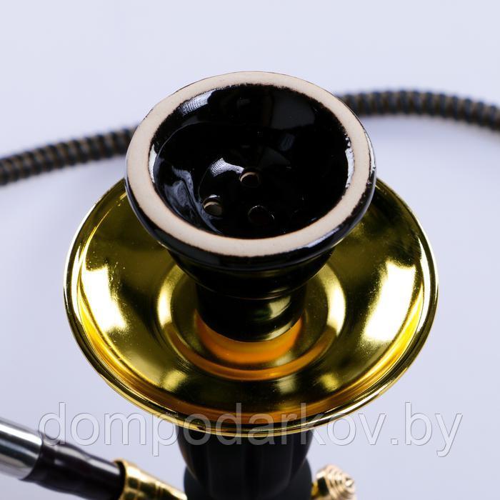 Кальян "Агра", 29 см, 1 трубка, черный с золотом - фото 4 - id-p134614034