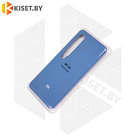 Soft-touch бампер Silicone Cover для Xiaomi Mi 10 / Mi 10 Pro синий с закрытым низом