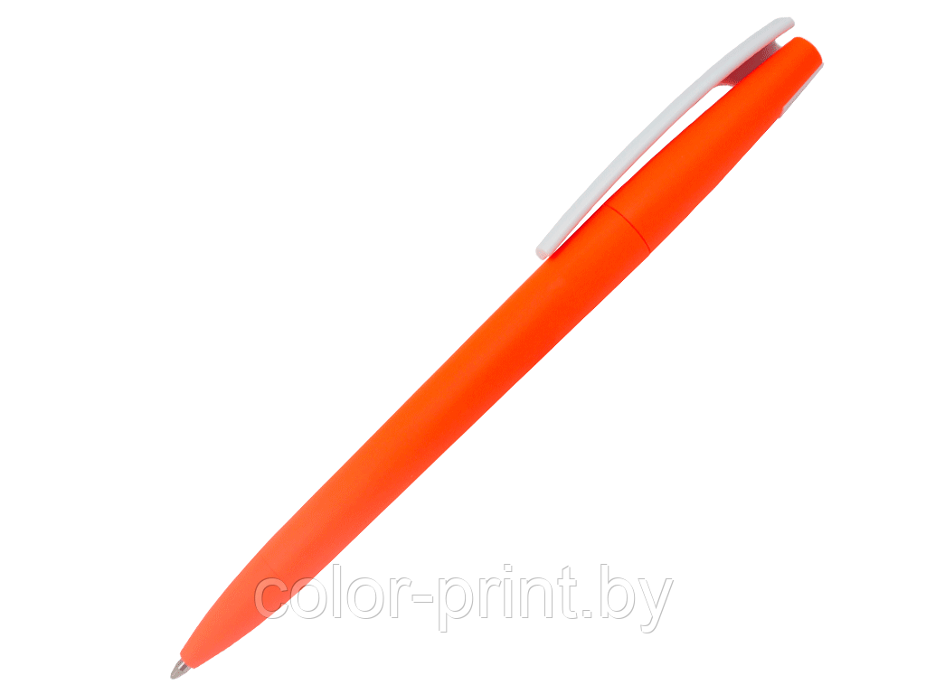 Ручка шариковая, пластик, софт тач, оранжевый/белый, Z-PEN