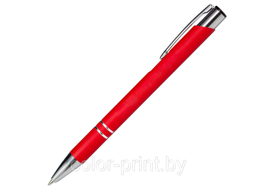 Ручка шариковая, COSMO Soft Touch, металл, красный, фото 1