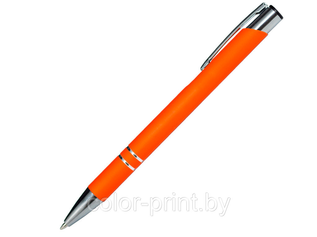 Ручка шариковая, COSMO HEAVY Soft Touch, металл, оранжевый