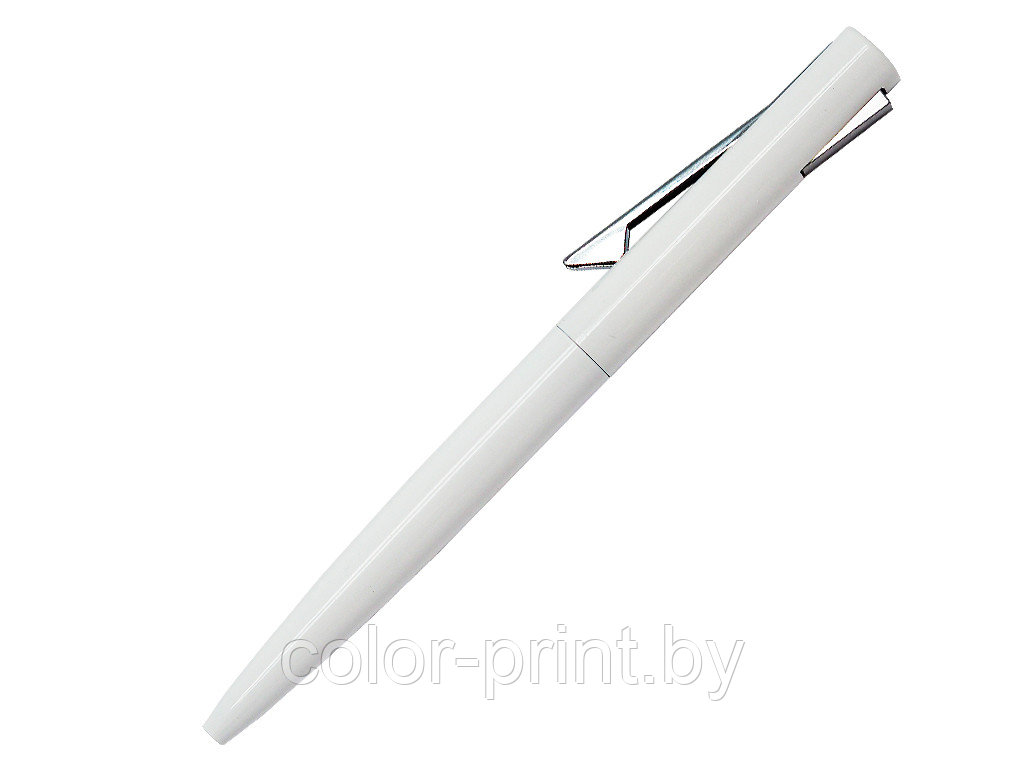 Ручка шариковая, пластик, металл, белый/серебро, Techno, фото 1