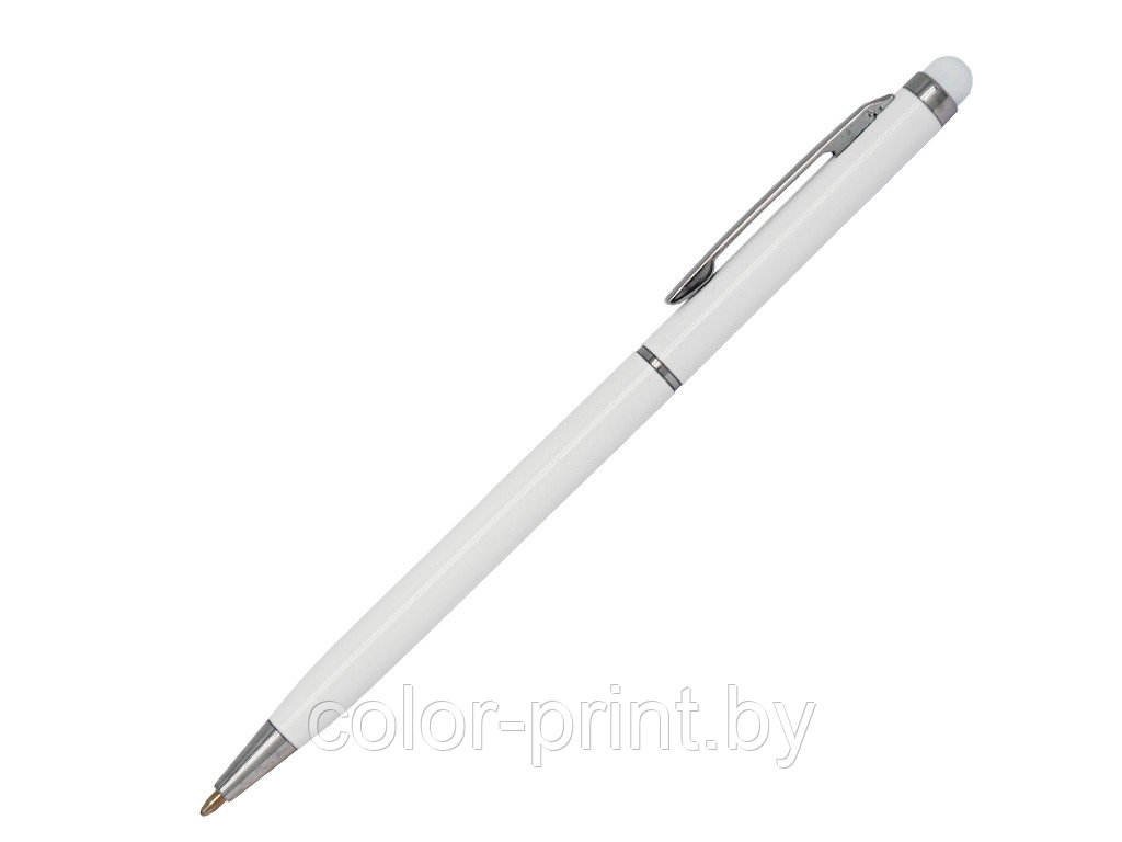 Ручка шариковая, СЛИМ СМАРТ, металл, белый/серебро