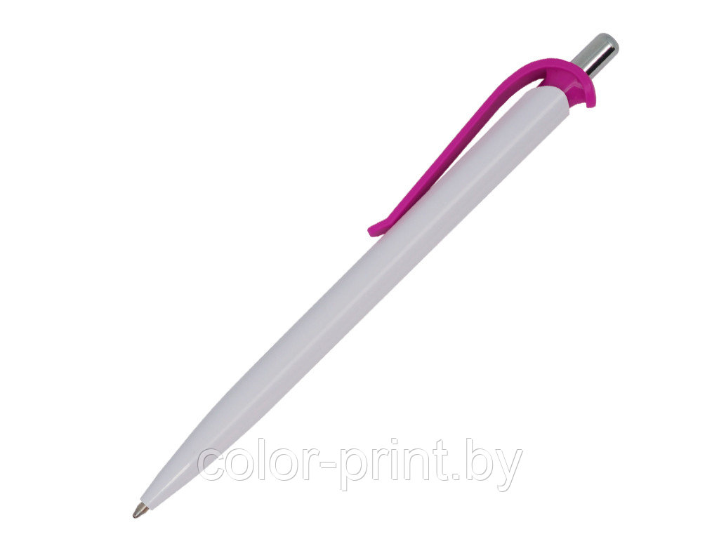 Ручка шариковая, пластик, белый/розовый, Efes