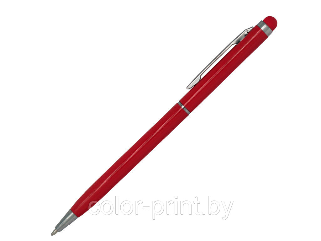 Ручка шариковая, СЛИМ СМАРТ, металл, красный/серебро, фото 1