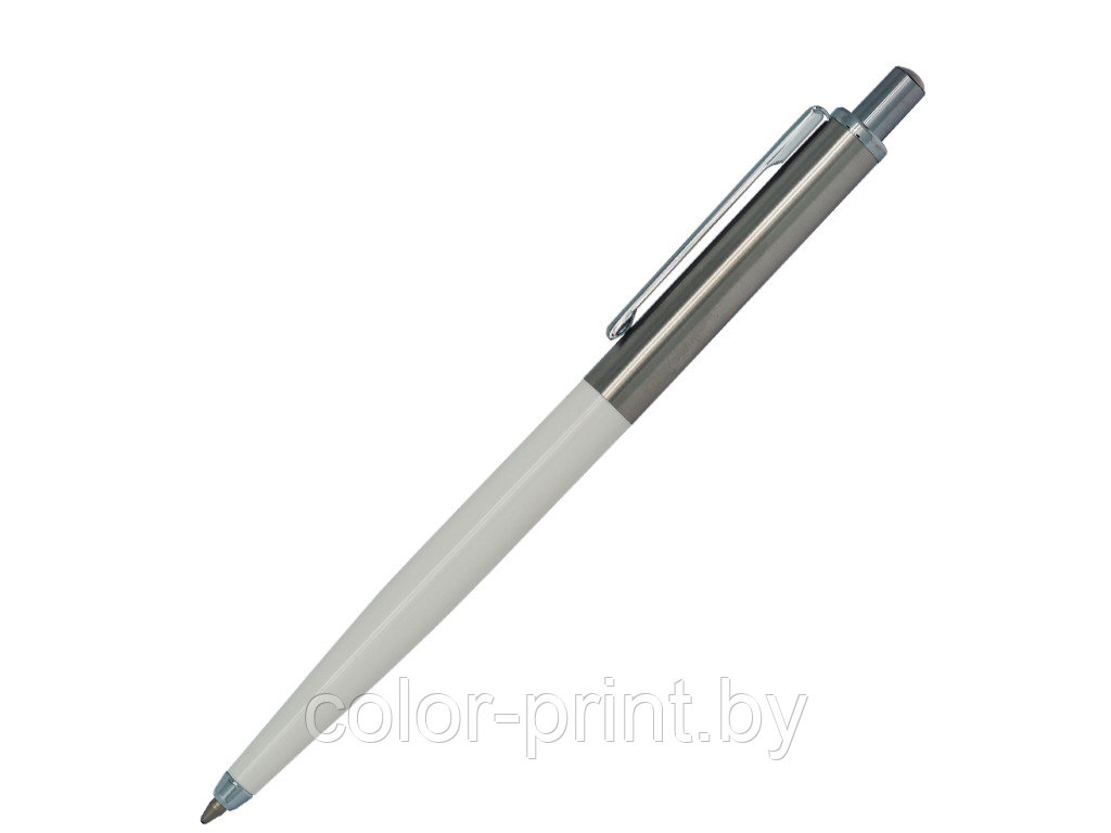 Ручка шариковая, металл/пластик, белый/серебро, Best Point Metal, фото 1