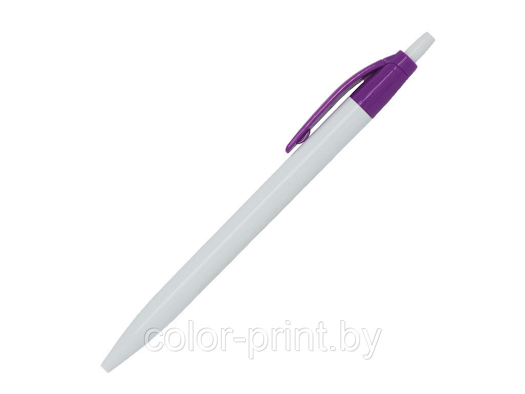 Ручка шариковая, Simple, пластик, белый/фиолетовый