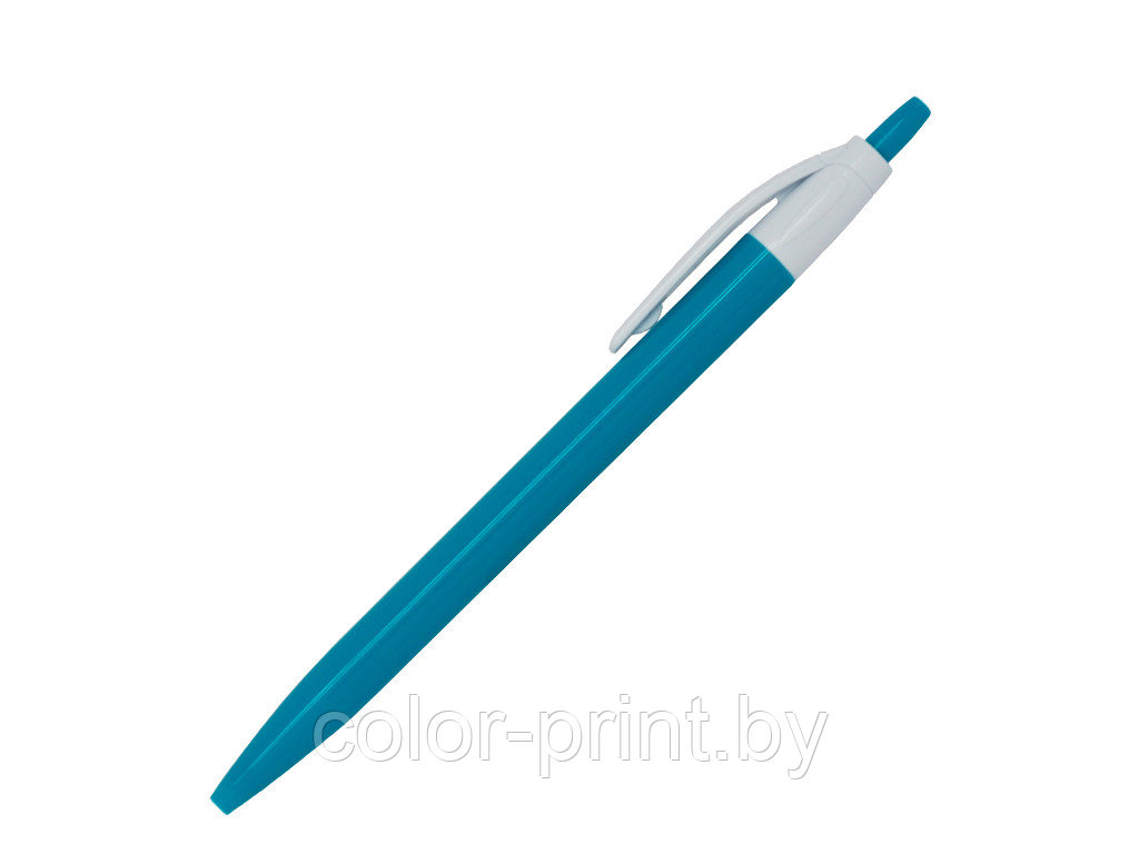Ручка шариковая, Simple, пластик, бирюзовый/белый