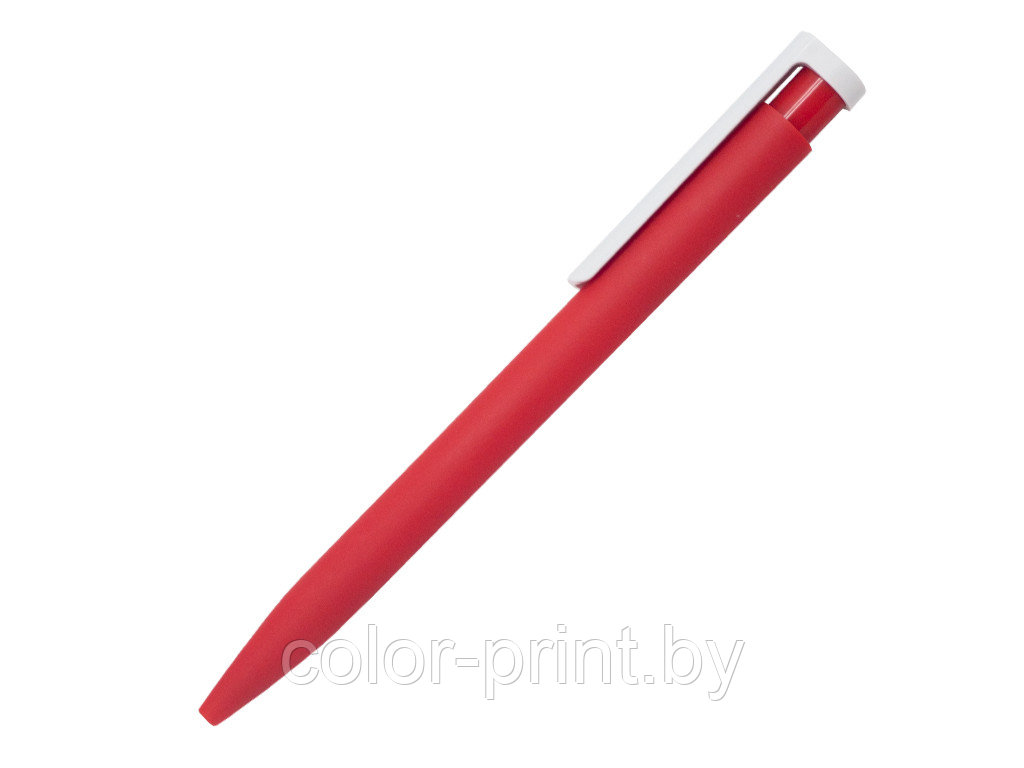 Ручка шариковая Stanley, пластик, софт тач, красный/белый