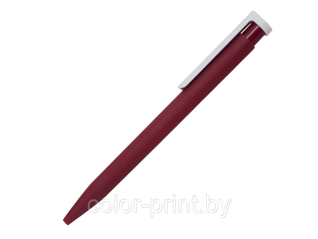 Ручка шариковая Stanley, пластик, софт тач, темно-красный/белый