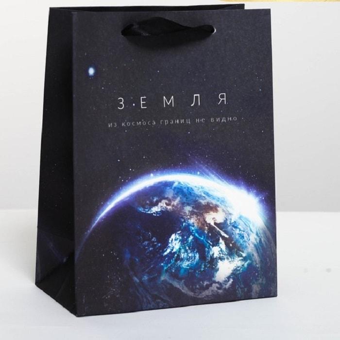 Подарочный пакет «Планета Земля» 18 х 23 × 10 см