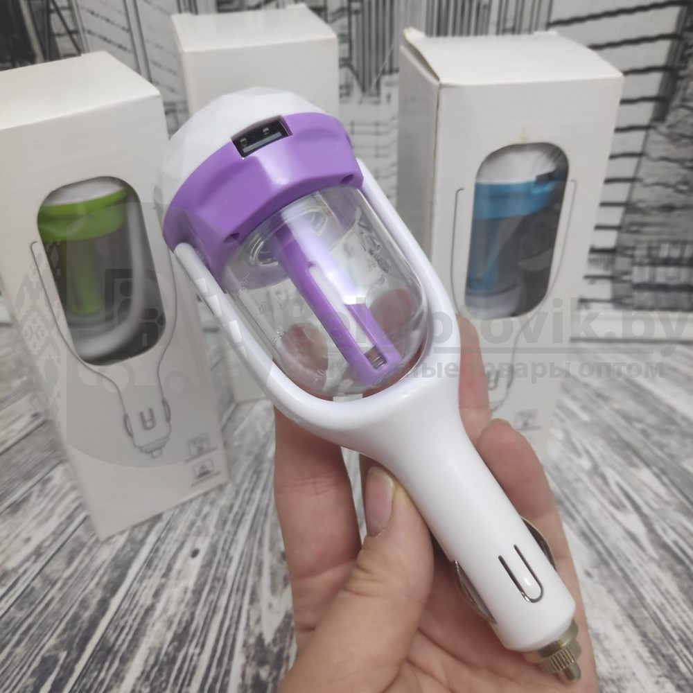 Увлажнитель - аромадиффузор воздуха для авто Gar Humidifier Фиолетовый - фото 5 - id-p134236185