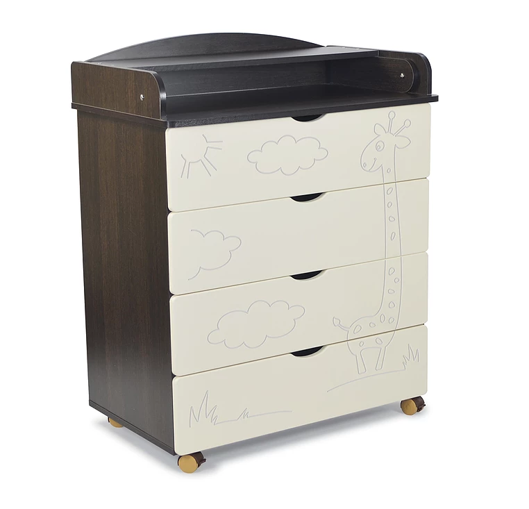 Комод СКВ Жираф 700268-9 венге/бежевый