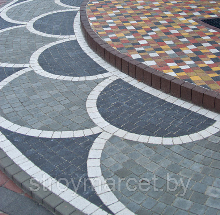 Тротуарная плитка "Арко" вибропрессованная (на белом цементе) - фото 1 - id-p134715337
