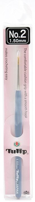 Крючок для вязания Tulip с ручкой "ETIMO Rose" 1 мм, сталь / пластик - фото 1 - id-p134725218