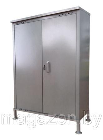 Шкаф для газовых баллонов с подставкой, серый