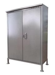 Шкаф для газовых баллонов с подставкой, серый