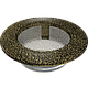 Решетка Kratki  круглая чёрный-латунь, фото 2