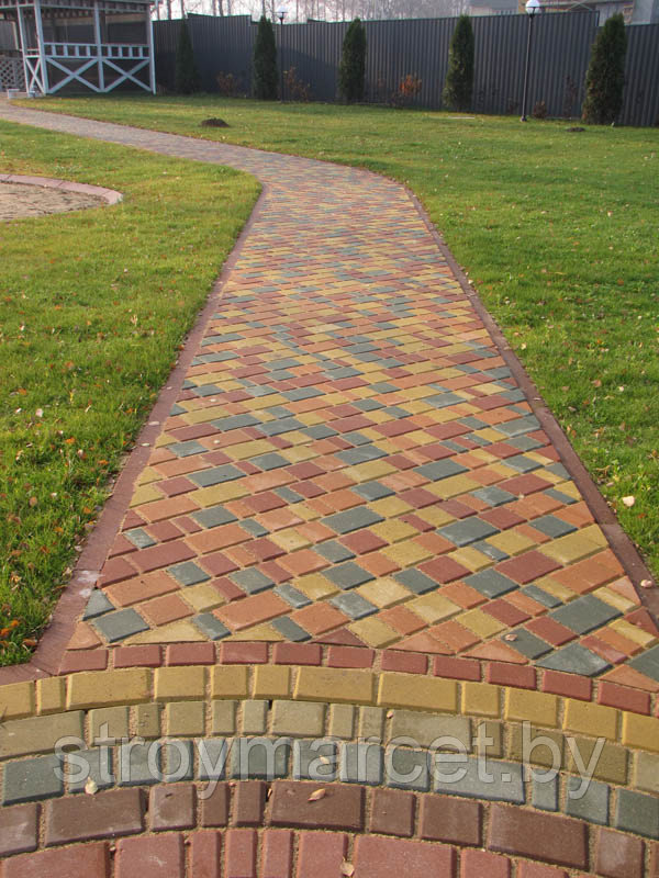Тротуарная плитка «Старый город» вибропрессованная (толщиной 6 см) на сером цементе - фото 6 - id-p134741931
