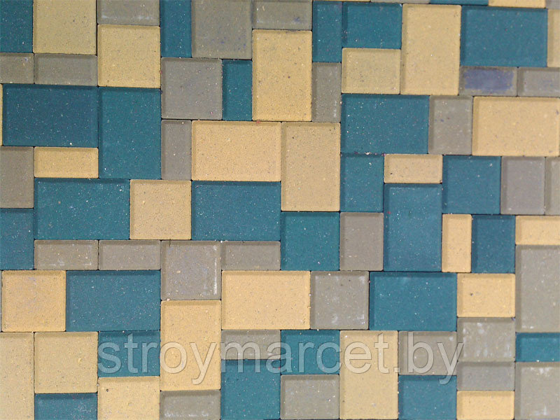 Тротуарная плитка «Старый город» вибропрессованная (толщиной 6 см) на сером цементе - фото 1 - id-p134741931