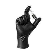 JSN NATRIX - Износостойкие нитриловые перчатки черные | Jeta Pro | (уп. 10шт) M, фото 2