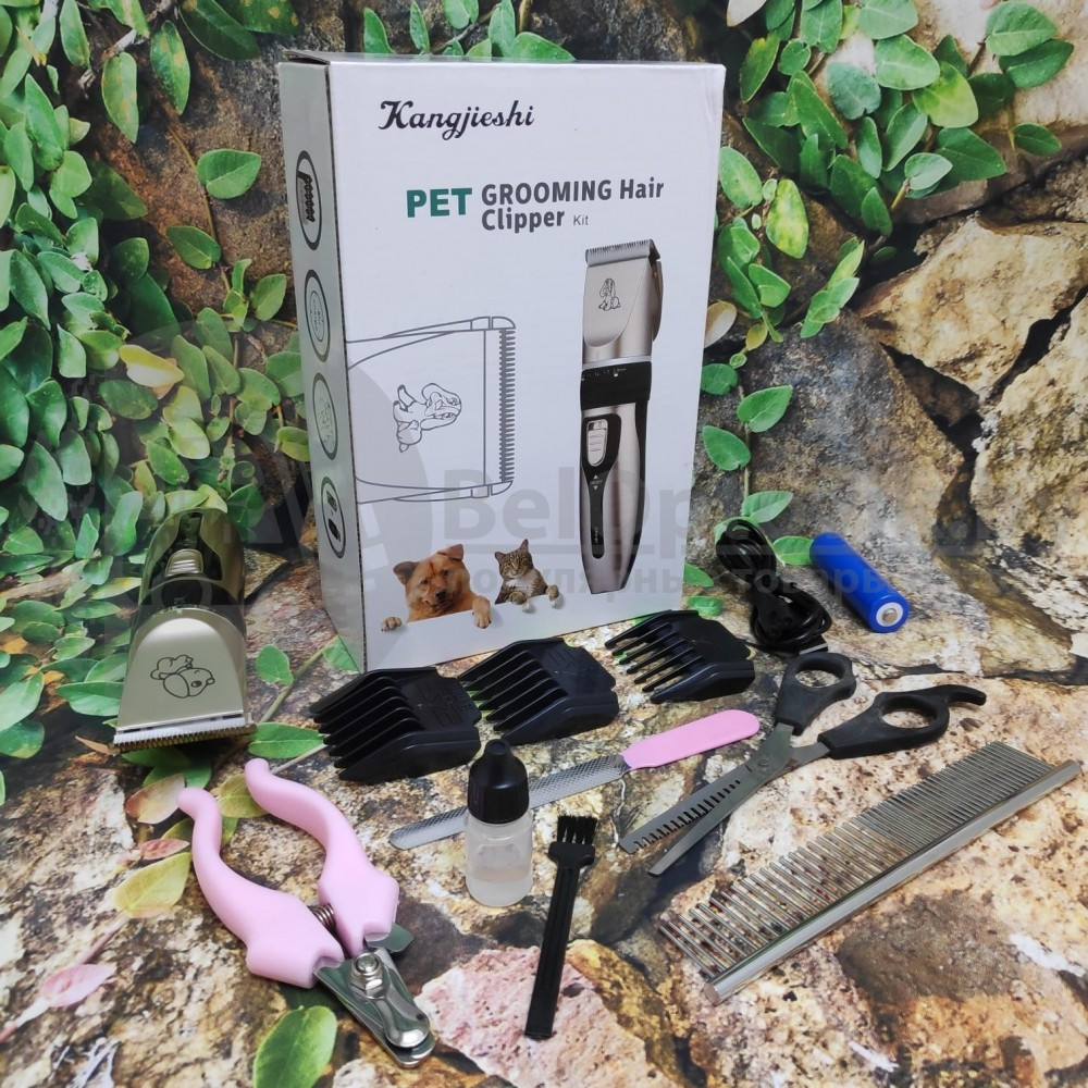 Машинка электрическая Kangjeshi (грумер)для стрижки животных PET Grooming Hair Clipper kit - фото 2 - id-p134754183