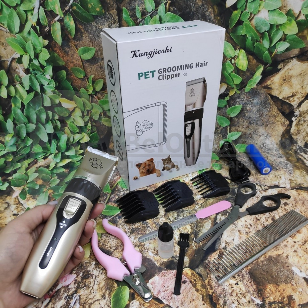 Машинка электрическая Kangjeshi (грумер)для стрижки животных PET Grooming Hair Clipper kit - фото 3 - id-p134754183