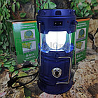 Универсальный складной кемпинговый фонарь 6 LED Solar Camping Lamp JH  5800T с солнечной панелью Синий, фото 7