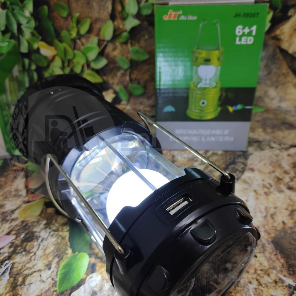 Универсальный складной кемпинговый фонарь 6 LED Solar Camping Lamp JH 5800T с солнечной панелью Золото - фото 6 - id-p134757389