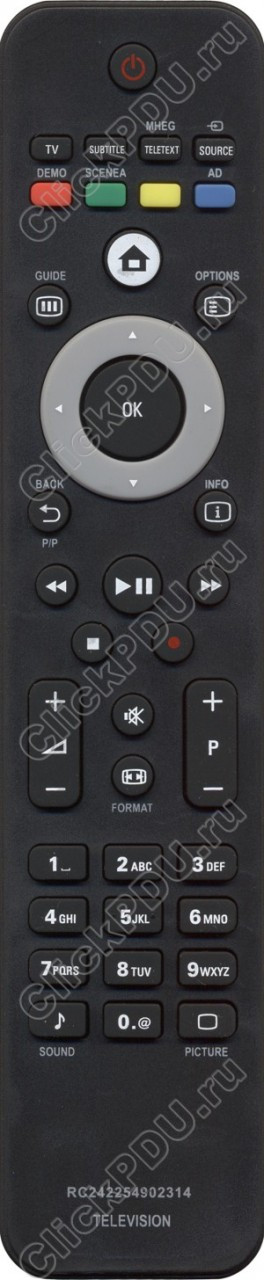 Пульт телевизионный Philips 2422 549 02314 ic TELEVISION LCD TV