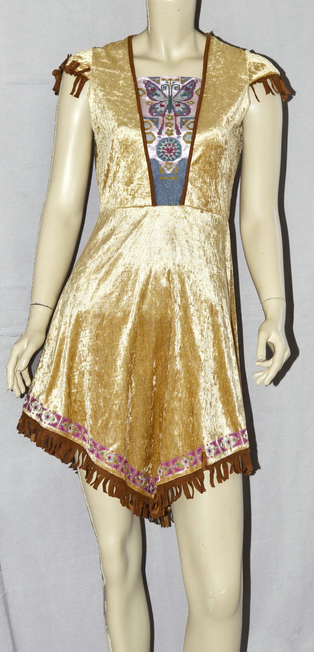 Платье карнавальное индейское Покахонтас на размер S - фото 2 - id-p134773665