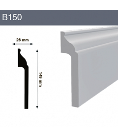 Напольный плинтус B150 149x26x2000 мм (ВхШхД)