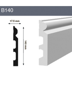 Напольный плинтус B140 140x17,5x2000 мм (ВхШхД)