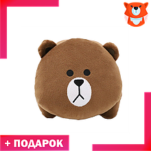 Игрушка подушка Медведь коричневый