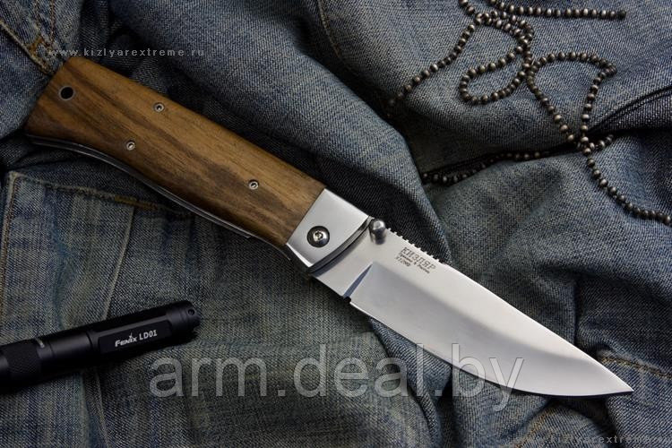Нож складной СТЕРХ сталь Х12МФ (дерево/стальные притины) - фото 1 - id-p82886138