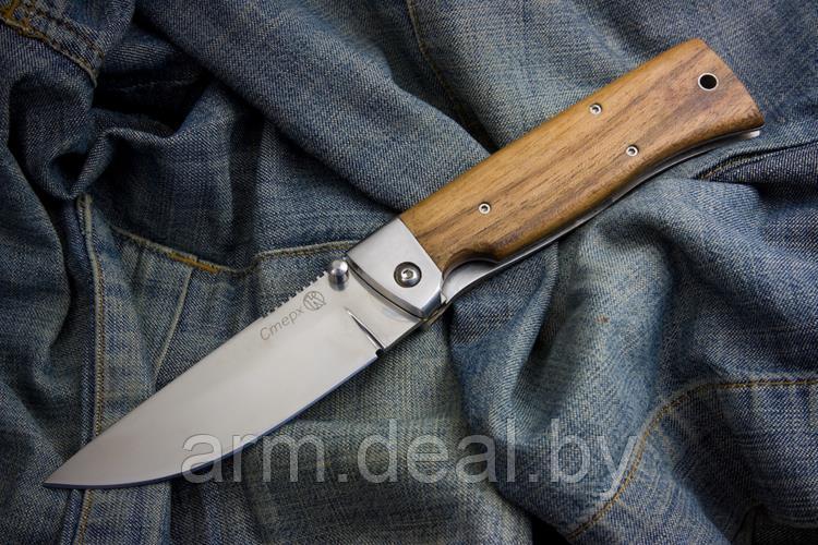 Нож складной СТЕРХ сталь Х12МФ (дерево/стальные притины) - фото 4 - id-p82886138