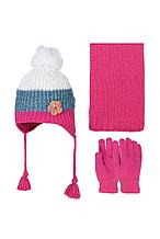 Комплект для девочки (шапка,шарф,перчатки) модель Р-К2940-04
