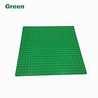 Пластина зеленая для конструкторов, 25*25 см, аналог Лего, коврик, платформа