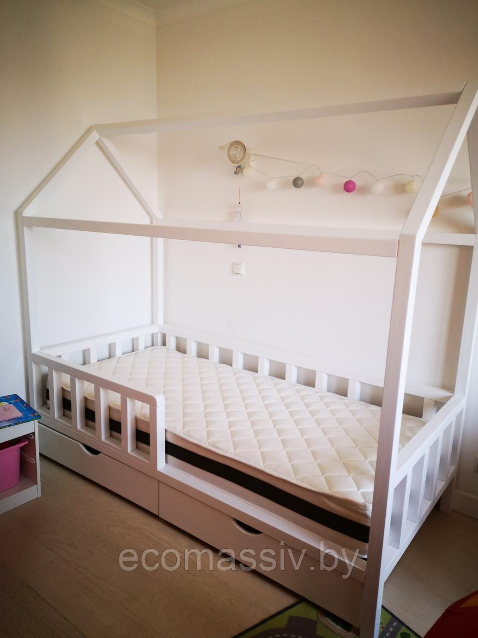 Кровать детская Домик с забором - фото 2 - id-p115728039