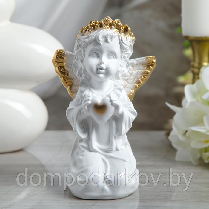 Статуэтка "Ангел с сердцем" золото, 19 см - фото 1 - id-p134799154