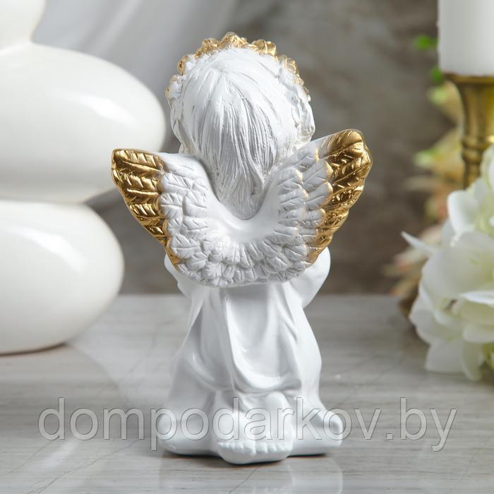Статуэтка "Ангел с сердцем" золото, 19 см - фото 3 - id-p134799154