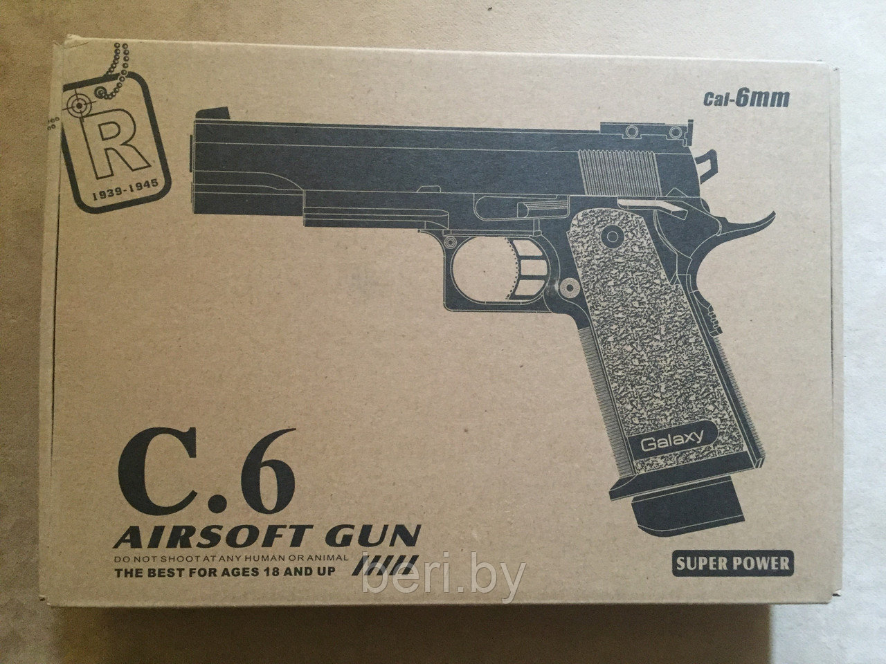 C.6 Пистолет детский металлический пневматический Airsoft Gun - фото 3 - id-p134875519
